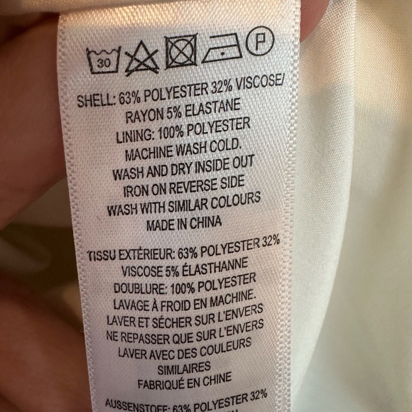 French Connection Whisper Minidress Off White Mini Dress Size 4 Small - Picture 12 of 14